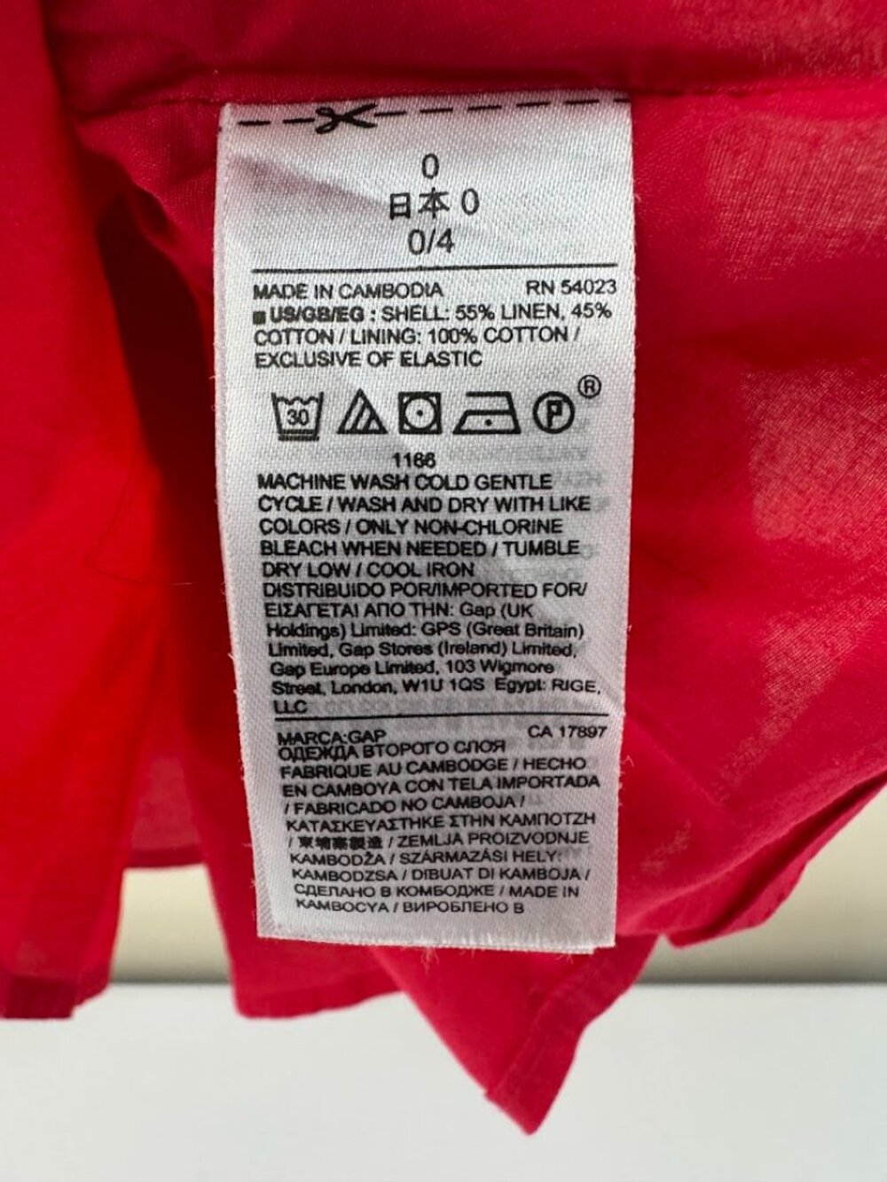 GAP Women’s Red Linen Blend Spaghetti Strap Fit & Flare Dress Size  XS - Picture 8 of 9